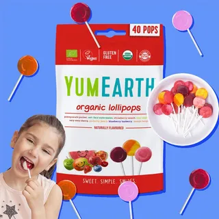 Yum Earth Organic Pops 40 Pc Bag 241 Gm