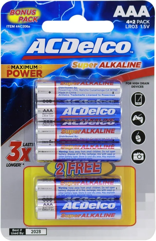 ACDelco Alkaline Aaa6 Battery 6 pcs