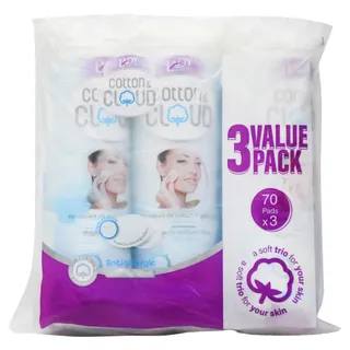 Lady Care Cotton & Cloud Pads 2+1Free 70 pcs