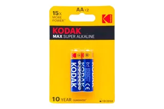 Kodak بطاريات قلوية ماكس AA عدد 2 قطعة