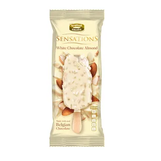 Saudia Sensations White Chocolate Almond Ice Cream Stick, 90ml