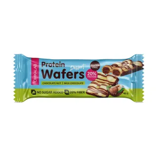 Chikalab Protein Wafers Dessert Milk Chocolate with Chocolate Hazelnut Filling Gluten Free and No Sugar Added, 40g