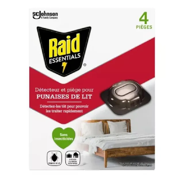 Raid Bed Bug Insect Trap, 4 Pcs