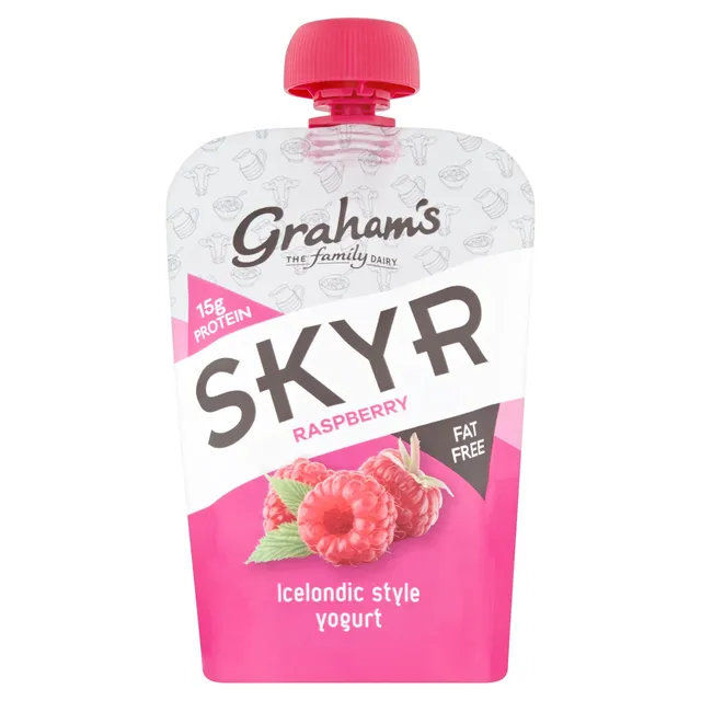 Graham's The Family Dairy Skyr Raspberry Icelandic Style Yogurt Pouch, 150g