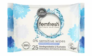 Femfresh Hypoallergenic Sensitive Intimate Wipes, 25 wipes