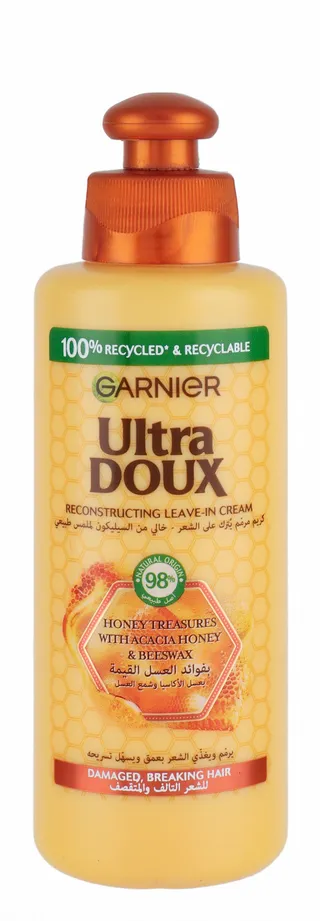Garnier Ultra Doux Repairing Leave-In Cream with Honey Treasures for Fragile & Damaged Hair, 200ml