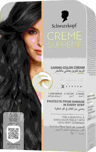 Schwarzkopf Creme Supreme Light Brown Hair Color