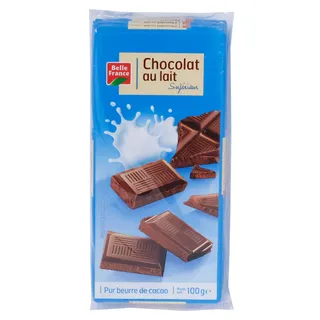 Belle France Milk Chocolate Slab, 100g