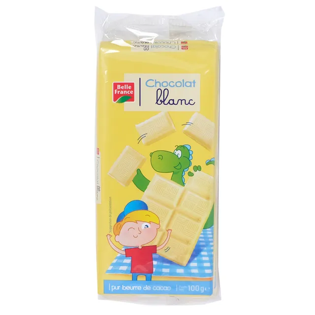 Belle France White Chocolate Slab, 100g