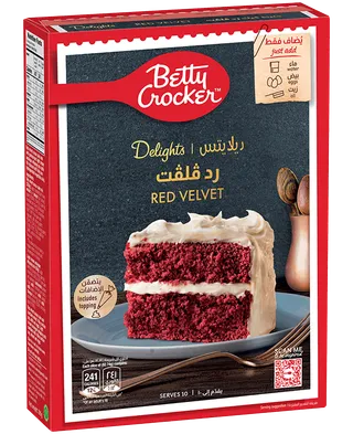 بيتي كروكر دلايتس خليط كيك أحمر مخملي، 395g