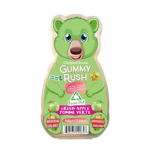 Gummy Rush Bear Green Apple Candies Tub, 160g