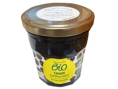 Monoprix Bio Blackcurrant Jam, 350g