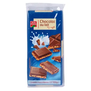 بيل فرانس شوكولاتة حليب لوح مع أرز منفوش، 100g