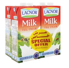 لاكنور حليب كامل الدسم 4x1 لتر عرض خاص