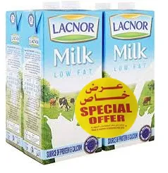 لاكنور حليب قليل الدسم 4x1 لتر عرض خاص