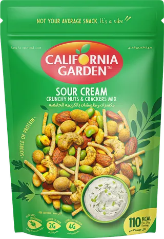 California Garden Sour Cream Mixed Nuts & Crackers, 150g