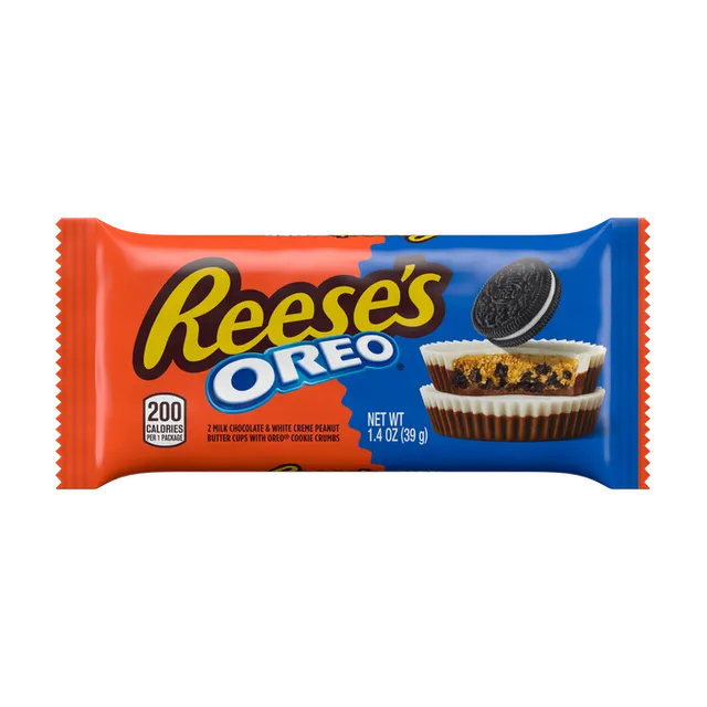 Reese's Oreo Milk Chocolate & White Creme Peanut Butter Cups Candy Packs, 29g