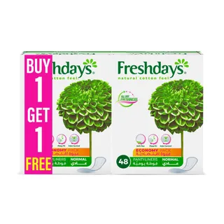 Freshdays Normal Pantyliners Economy Pack, 2x48 Pads