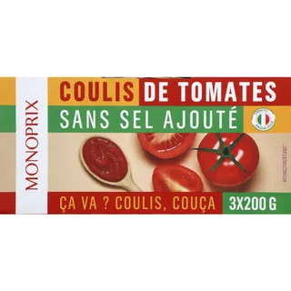 Monoprix Tomato Sauce, 3 X 200g