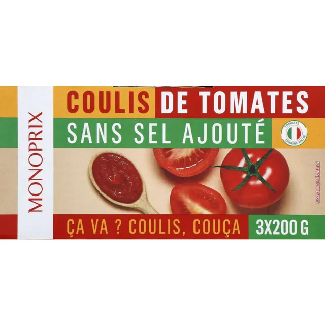 Monoprix Tomato Sauce, 3 X 200g
