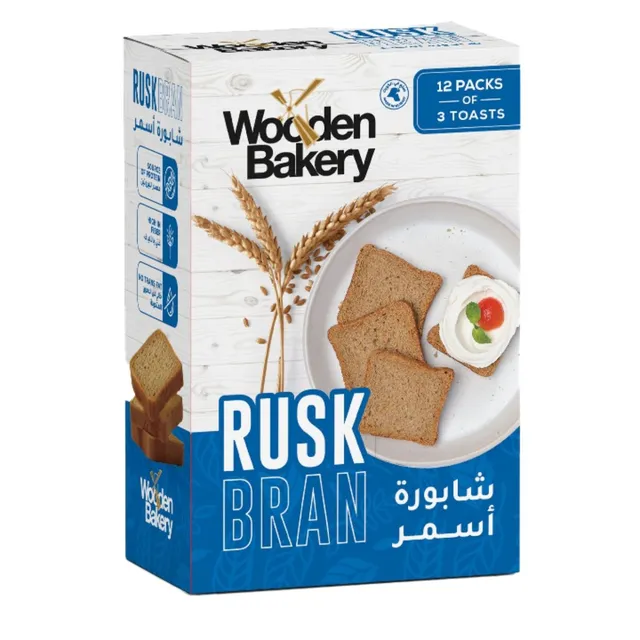 Wooden Bakery Rusk Bran, 340g