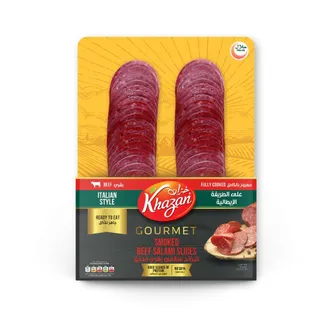Khazan Gourmet Smoked Beef Salami Slices Italian 150g