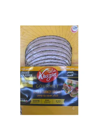 Khazan Flavored Sliced Smoked Turkey Breast with Crack Pepper 200g
