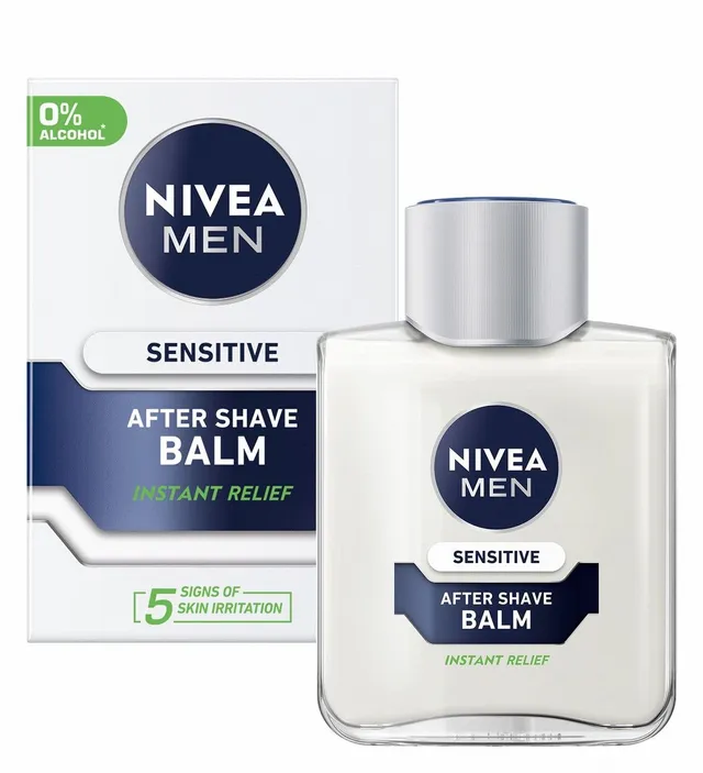 NIVEA Men Aftershave Balm with Chamomile & Hamamelis for Sensitive Skin, 100ml