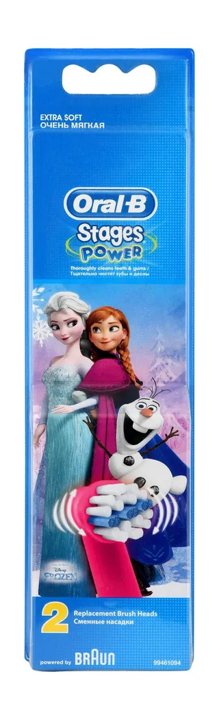 Oral-B Stages Power Frozen Extra Soft Replacement Toothbrush Heads, 2 Pieces