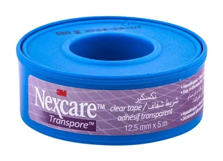 Nexcare Transpore Hypoallergenic Clear Adhesive Tape (12.5mmx5m), 1 Piece