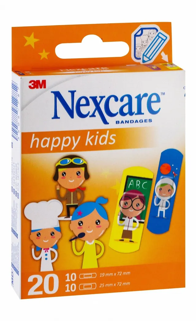 Nexcare Happy Kids Assorted Bandages, 20 Pieces