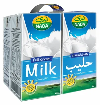 ندى لونج لايف فول كريم ميلك، 4x1 لتر