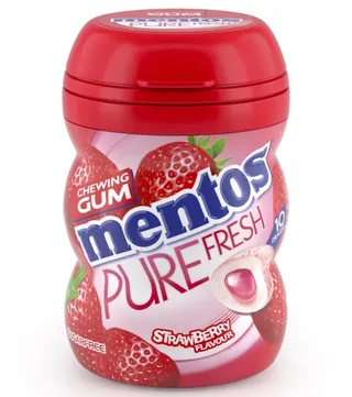 Mentos Pure Fresh Strawberry Sugar Free Chewing Gum