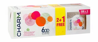 Sanita Charm Cotton Swabs, 3x200 Pieces