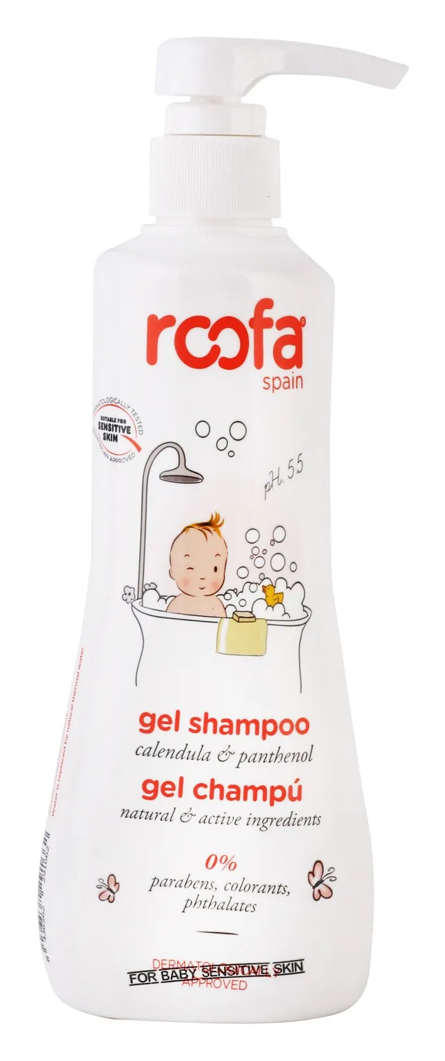 Roofa Baby Hair & Body Wash with Calendula & Panthenol for Sensitive Skin, 500ml