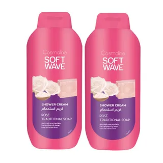 Soft Wave Shower Cream Rose & Traditional Soap, 2 X 650 mL