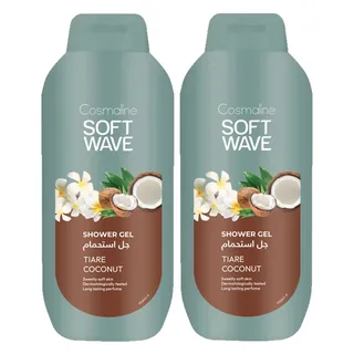 Soft Wave Shower Gel Tiare Coconut, 2 X 650 mL