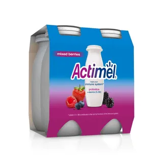 Actimel Dairy Drink Mixed Berries 4X93Ml (multipack)