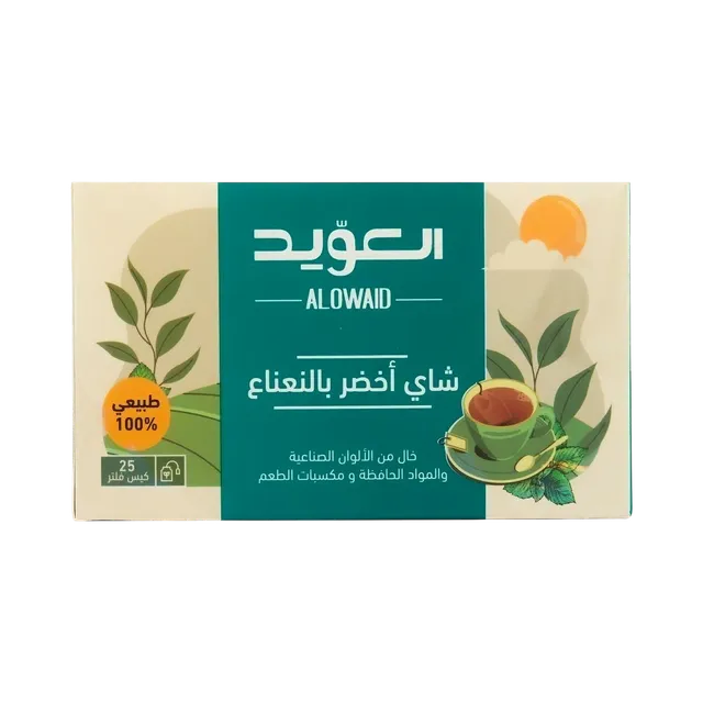 العويد شاي أخضر بالنعناع 25 فتلة