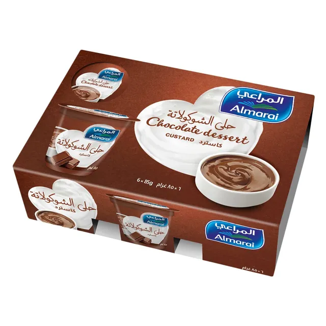Almarai Custard Chocolate Chilled Dessert, 6x85g