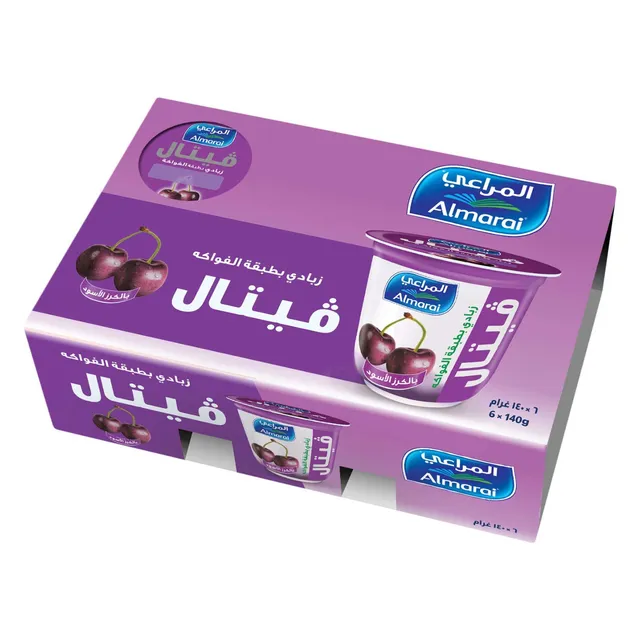 المراعي فيتال يوغورت طبقات كرز أسود، 6x140جم