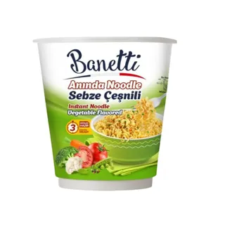 Banetti Instant Cup Noodles Vegetable Flavored 65 g