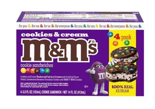 M&M's Cookies & Cream Ice Cream Sandwich, 113g