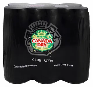 Canada Dry Club Soda 330 ml x 6 Pcs
