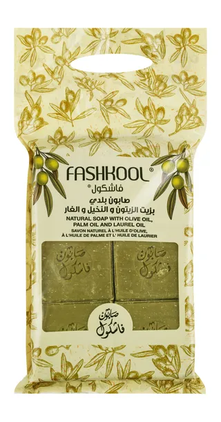 فاشكول صابون بلدي بزيت الزيتون والنخيل والغار 900 جم