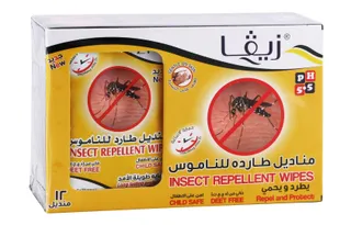 Ziva Insect Repellent Wipes, 12 Pieces