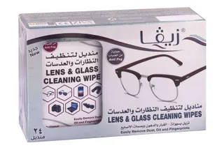 Ziva Lens & Glass Cleaning Wipes, 24 Pieces