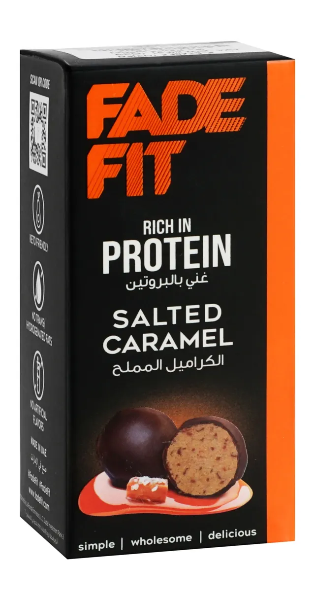 Fade Fit Salted Caramel Protein Ball Snack, 30g