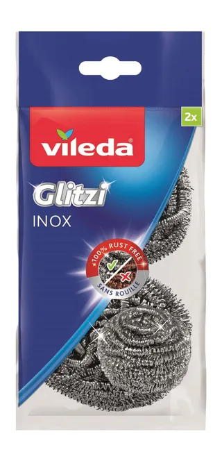 Vileda Inox Spiral Scourer, 2 Pieces