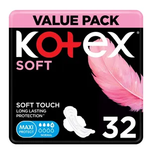 Kotex Maxi Soft Regular Pads, 32 Pads